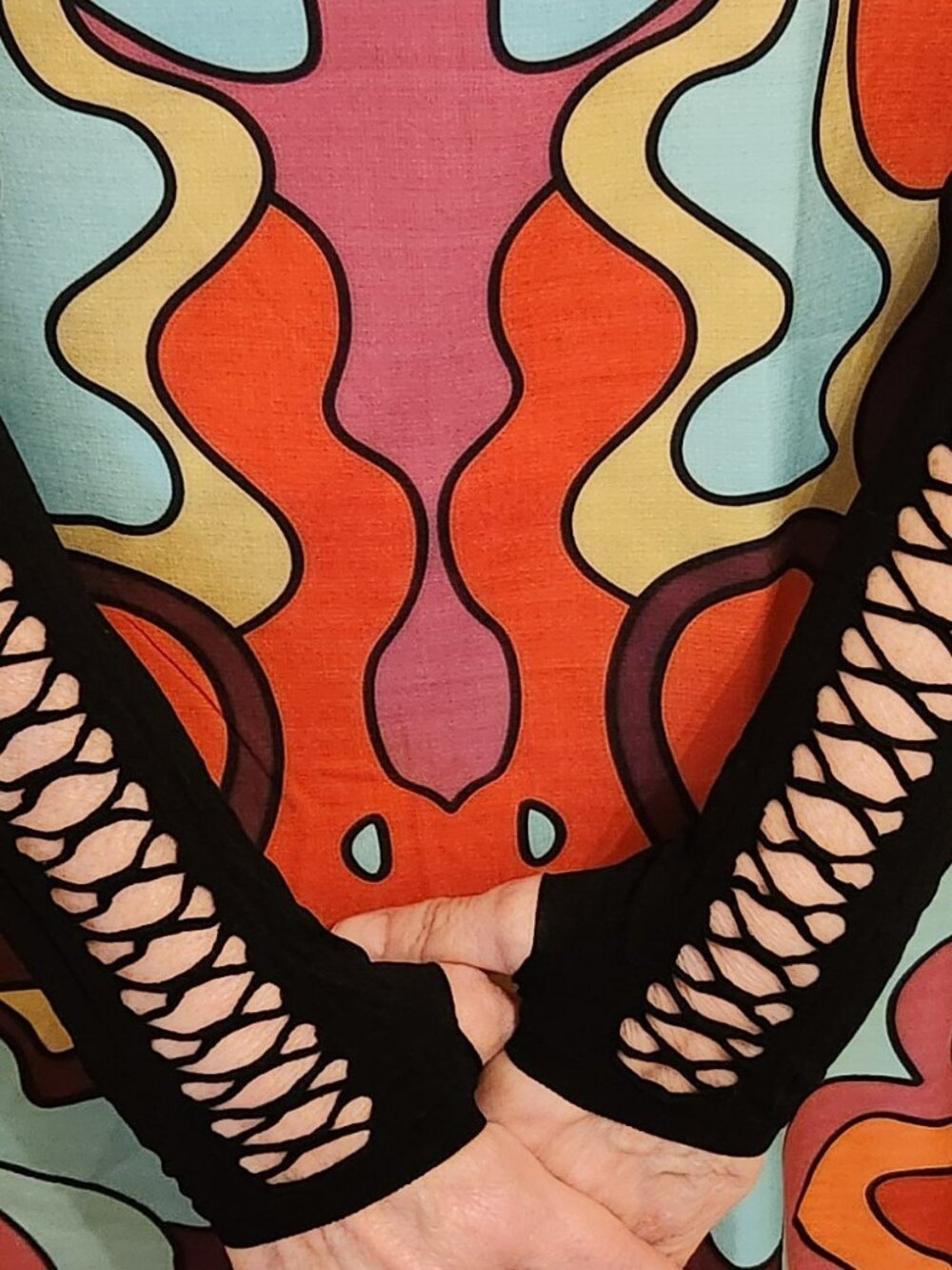 Fingerless gloves half sleeve black NIP